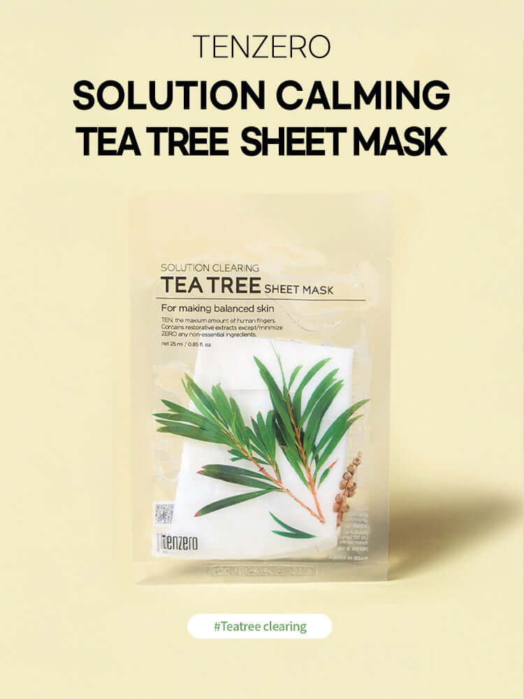 TENZERO Solution Clearing Tea Tree Sheet Mask 25ml #1pc