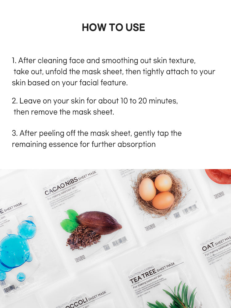 TENZERO Solution Calming Cica Sheet Mask 25ml