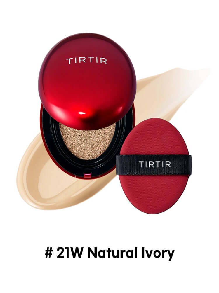 TIRTIR Mask Fit Red Cushion Mini 4.5g packaging with Natural Ivory shade and applicator.