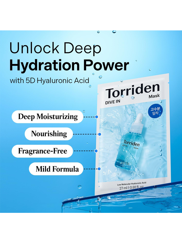 TORRIDEN Dive-In Low Molecule Hyaluronic Acid Maskpack 27ml 1pc