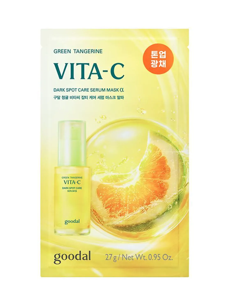 GOODAL Green Tangerine Vita C Dark Spot Care Serum Mask Alpha 27g #1pc