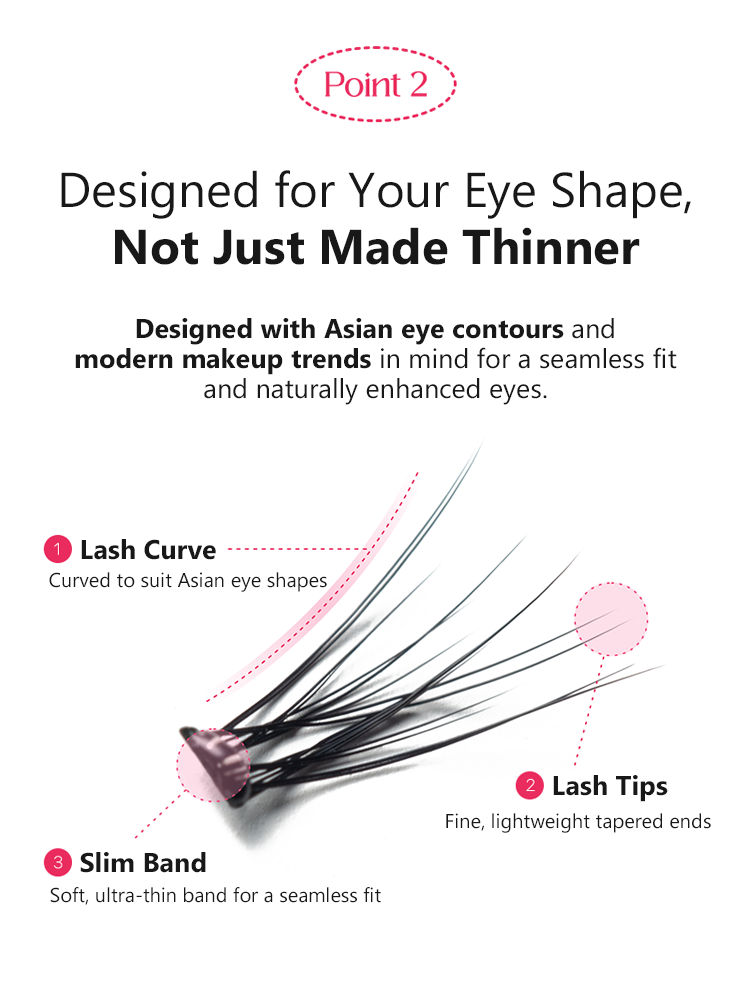 UNUCO No-glue eyelashes nuntocc Slim-fit