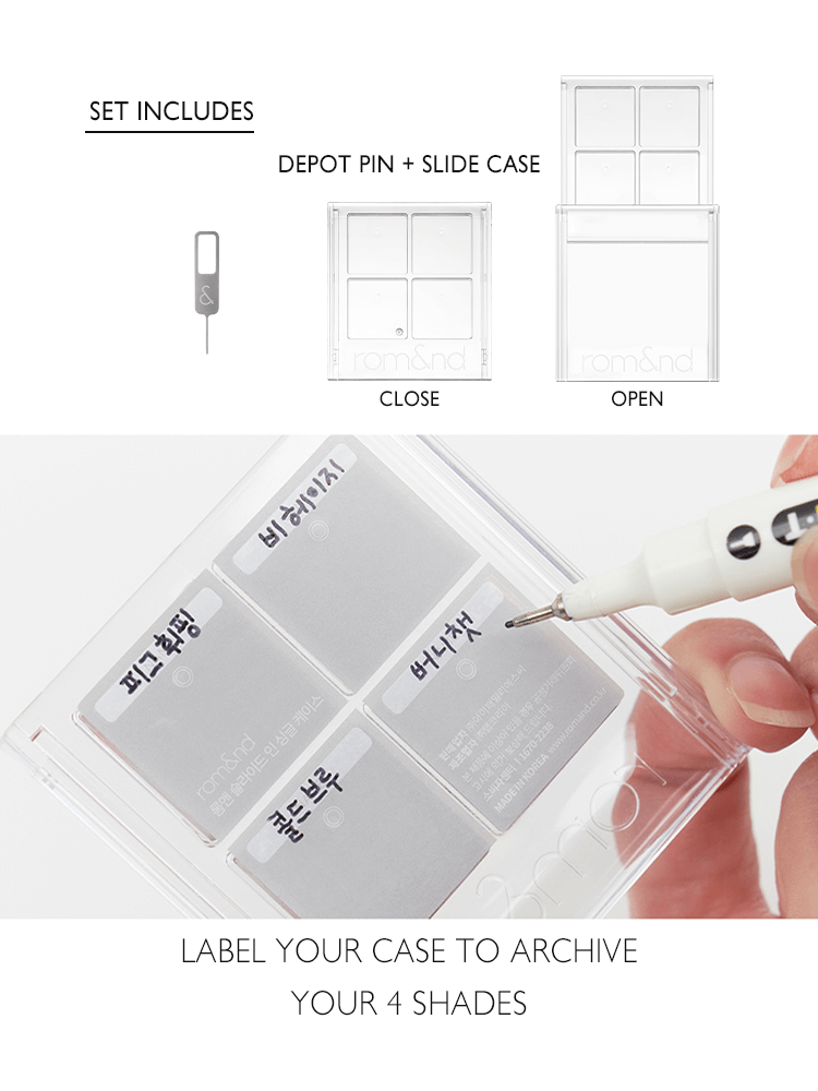 rom&nd slide in single case